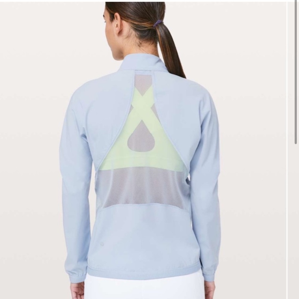 Lululemon Grey Blue Breeze In Full Zip Jacket - Picture 9 of 9
